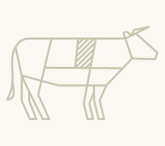 Cow icon representing the steak menu at VELA Toronto